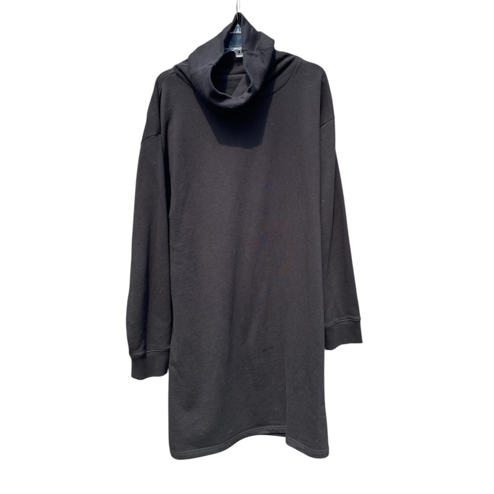 Weekday black cowl neck sweatshirt dress